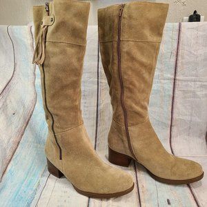 Naturalizer Suede Tassel Demi Knee High Boots Size 8w